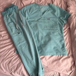 Figs Scrub Set Teal Blue Size Small